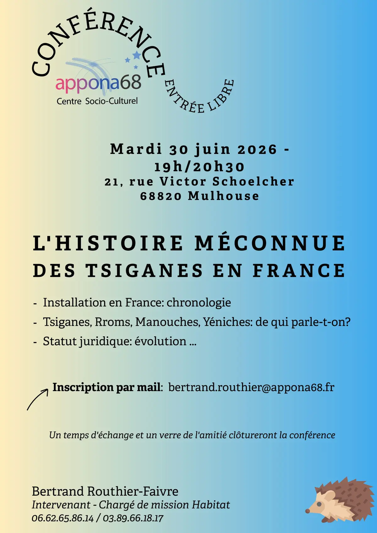 Conférence L'histoire méconnue des Tsiganes en France