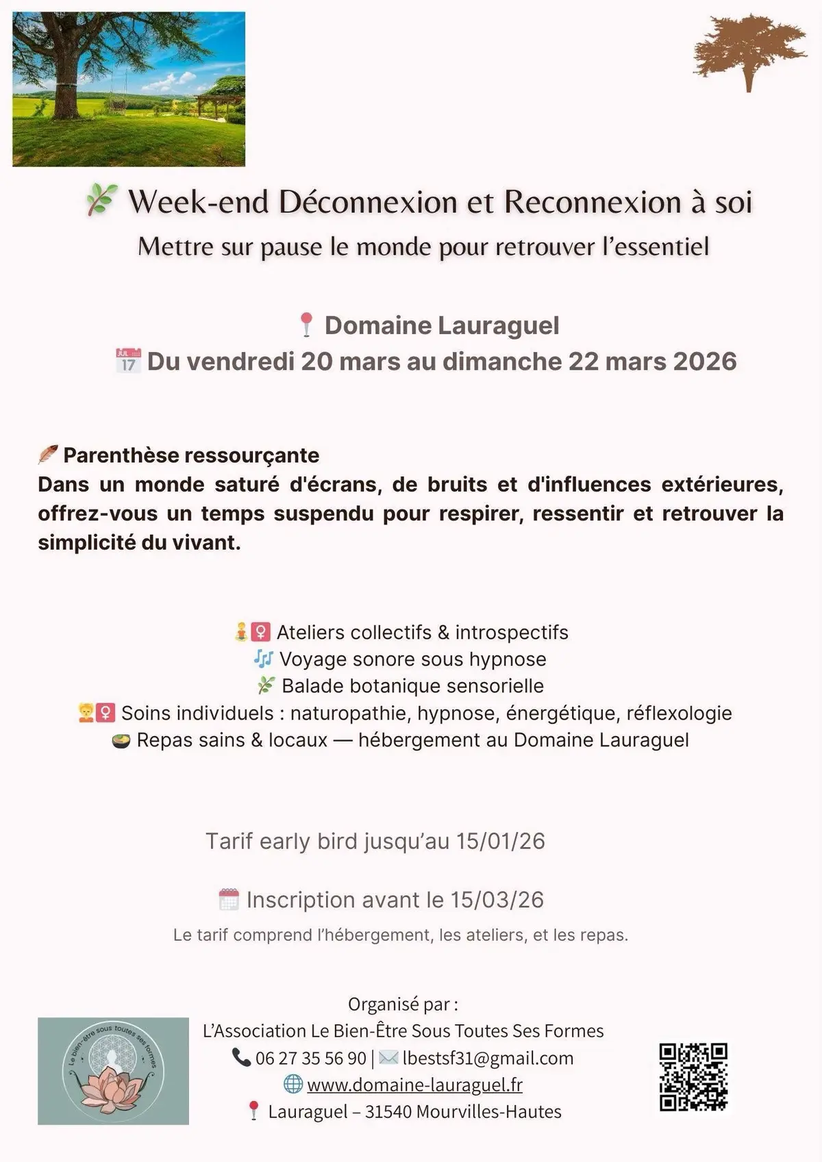 Week end déconnexion Reconnexion à Soi