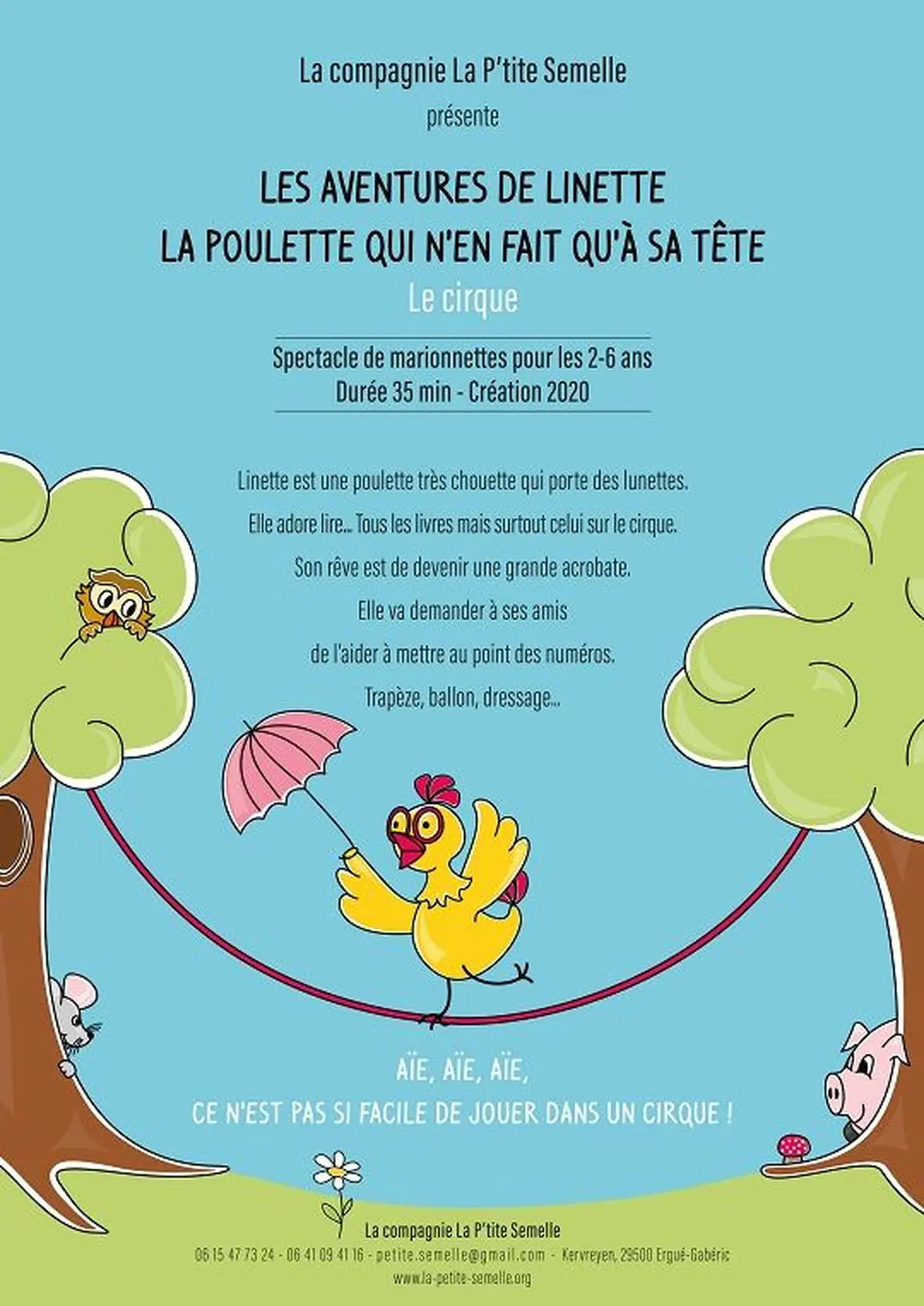 Linette, la poulette qui n'en fait qu'à sa tête