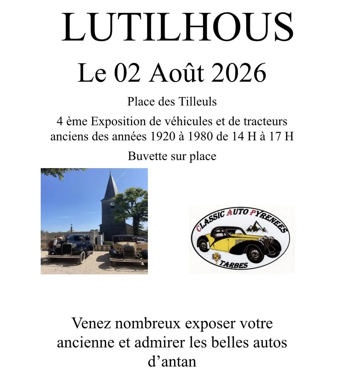 4 ème exposition de véhicules et de tracteurs anciens (1920 à 1980)