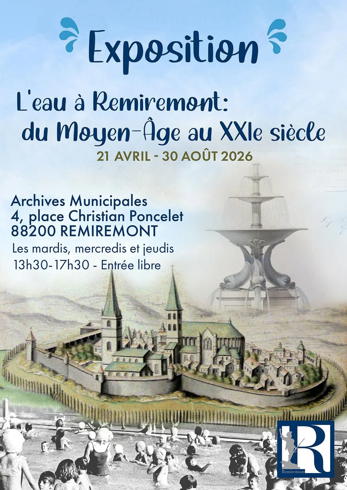 Exposition « L’eau à Remiremont : du Moyen-Âge au XXIᵉ siècle » 