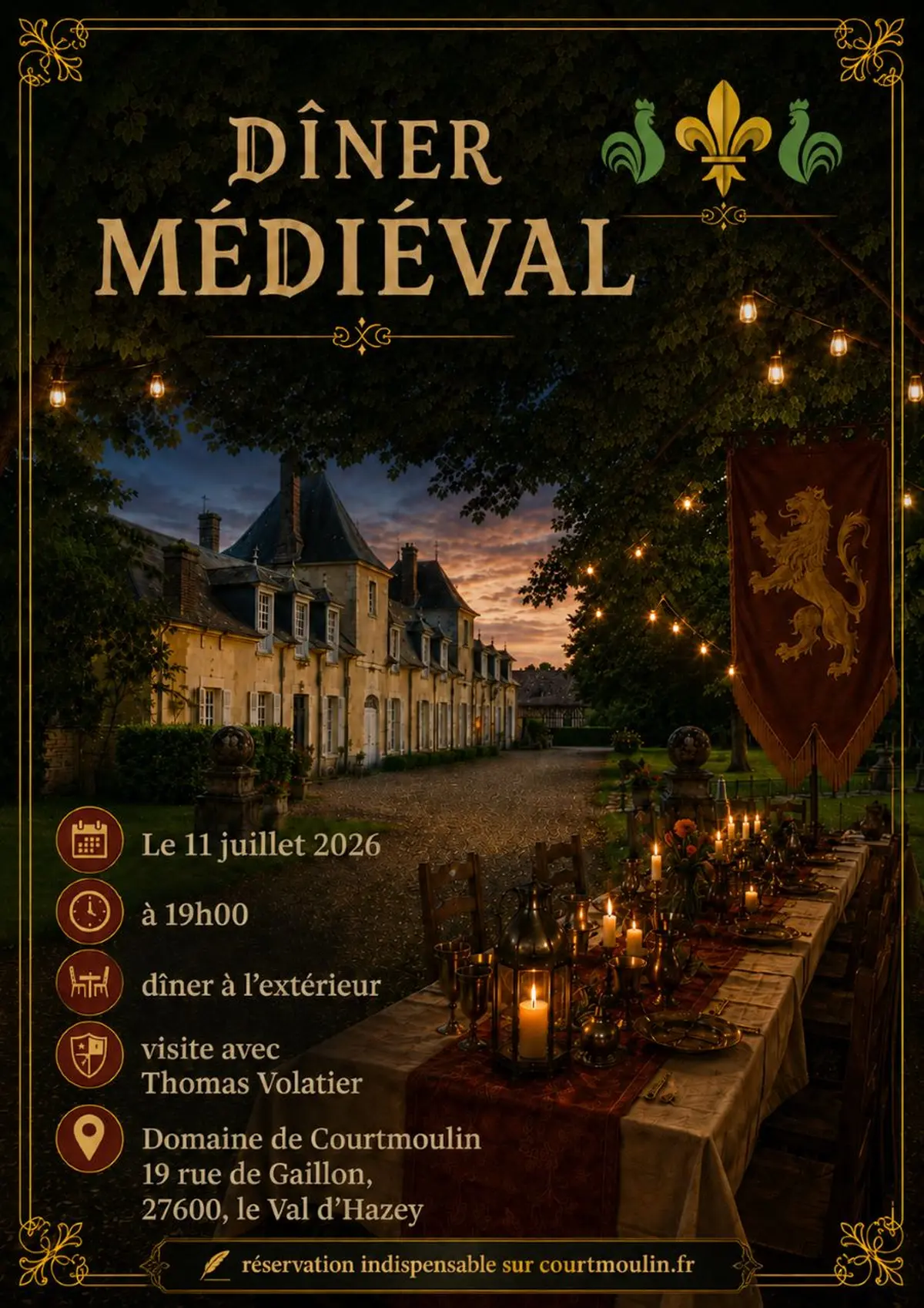 Dîner Médiéval à Courtmoulin