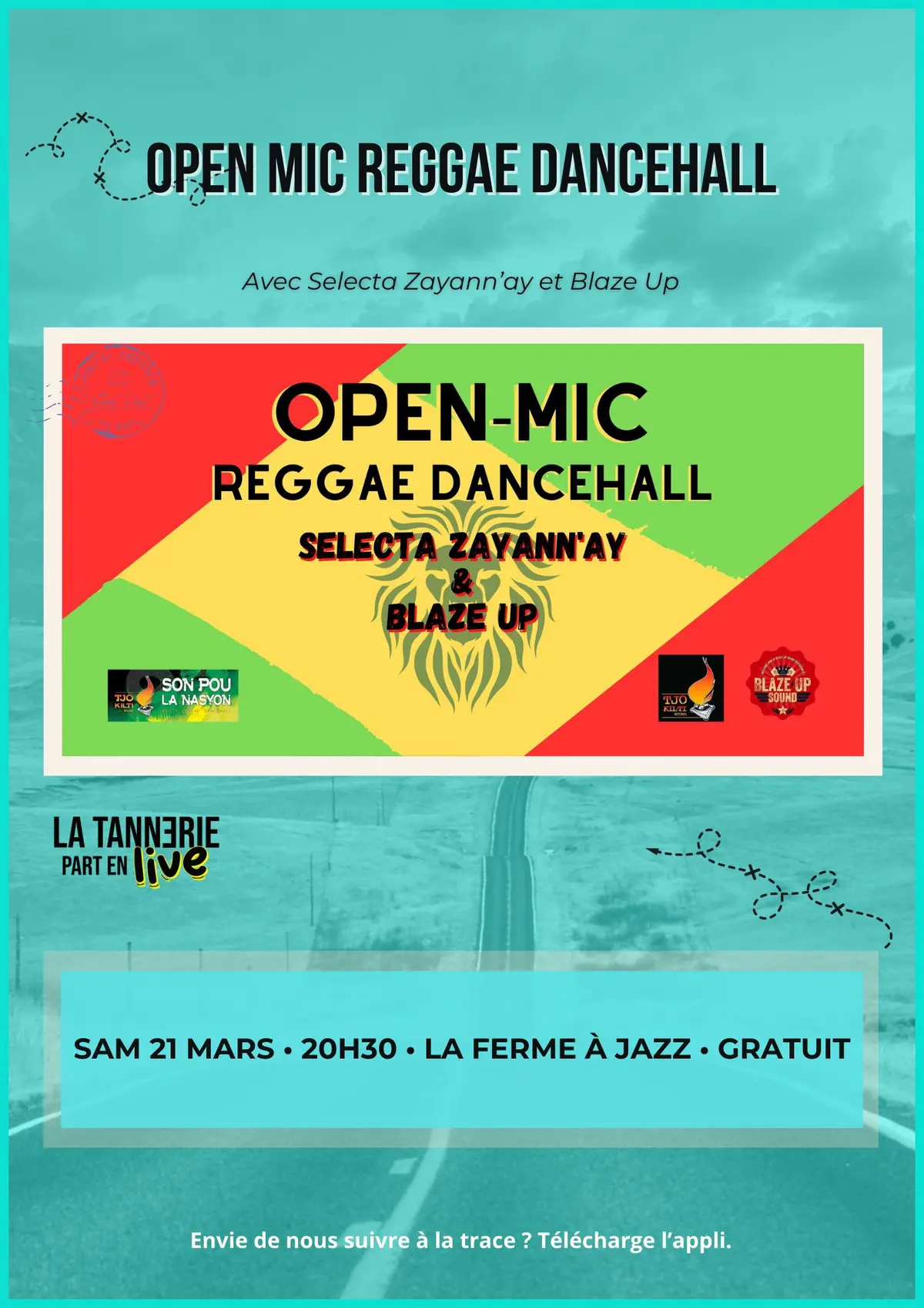 Open mic reggae dancehall - Avec Selecta Zayann’ay et Blaze Up