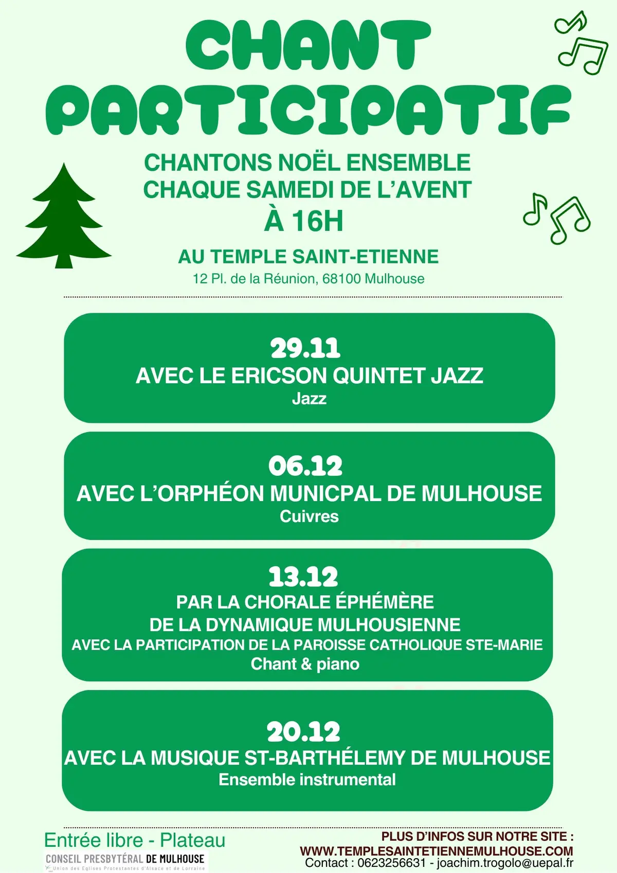 Chant participatif - Chantons Noël ensemble au Temple Saint-Étienne !