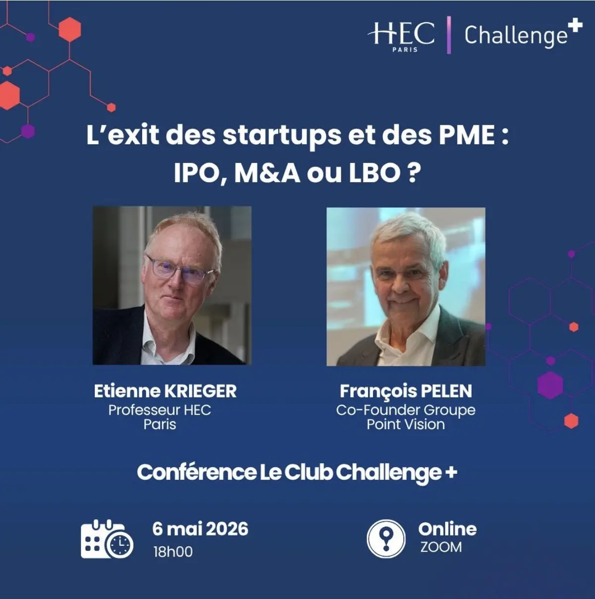 Conférence Club Challenge + : L’exit des startups et des PME : IPO, M&A ou LBO ?