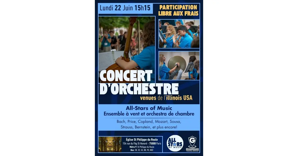 Concert de 2 Orchestres venus de l’illinois USA
