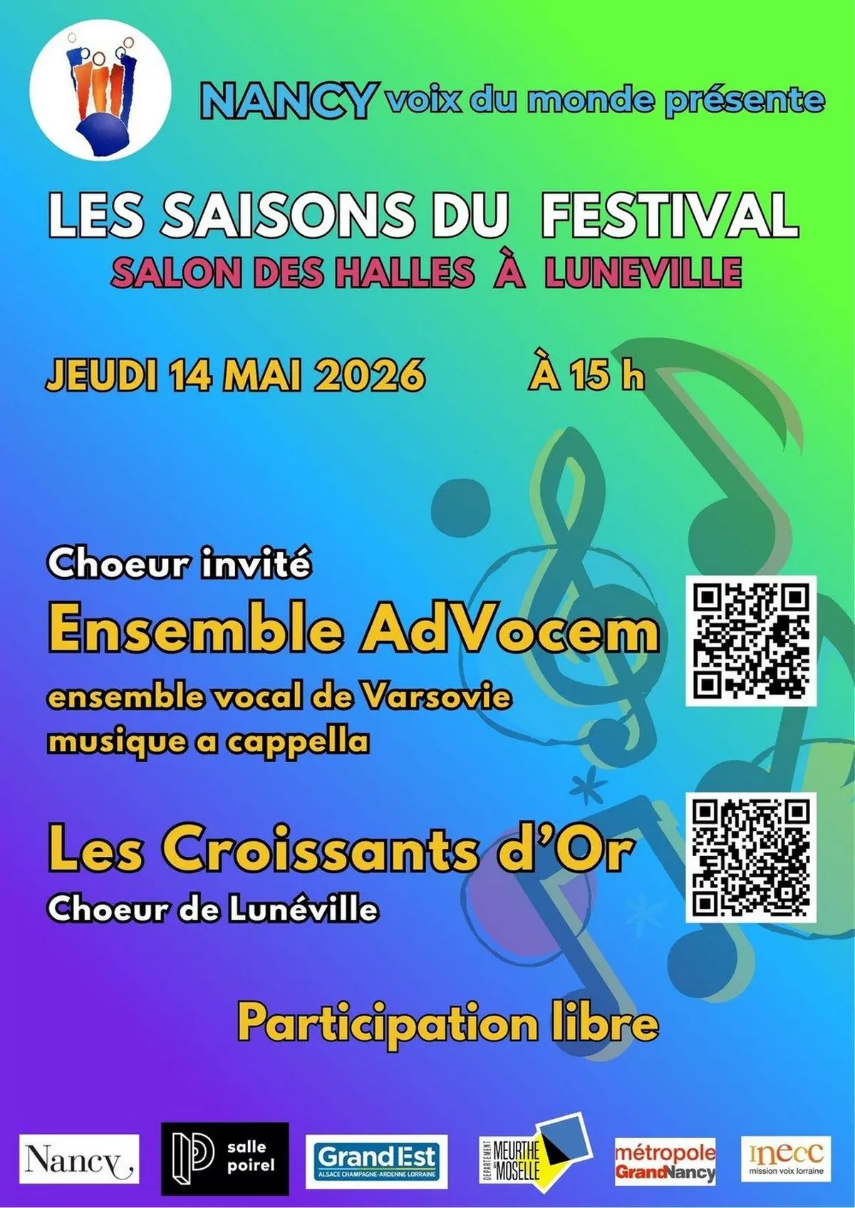 Concert : adVocem (Varsovie) et Les Croissants d’Or (Lunéville)