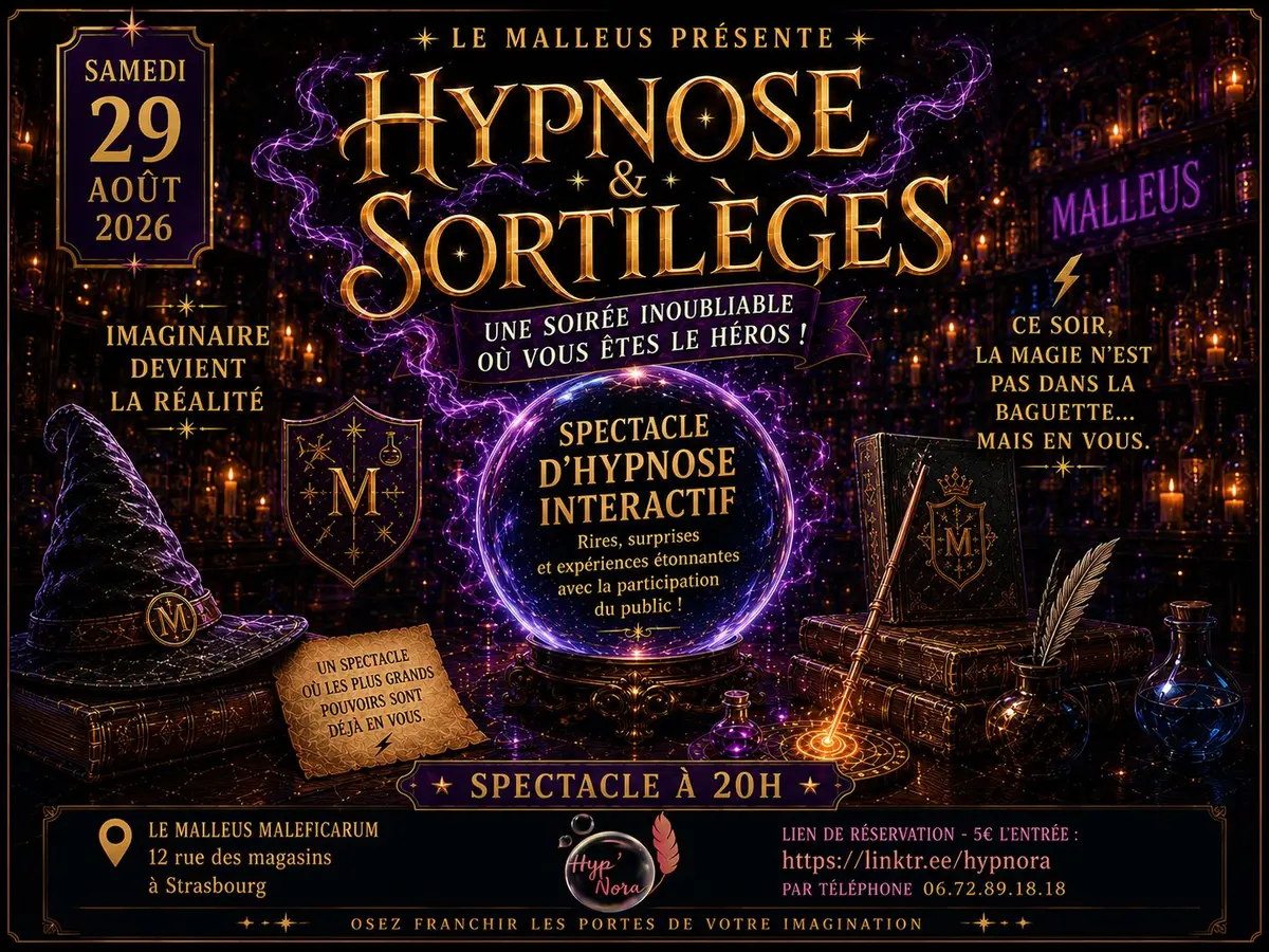 Hypnose & Sortilèges : une soirée où la magie prend vie 