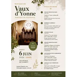 orgue et violoncelle en concert dans la Nièvre