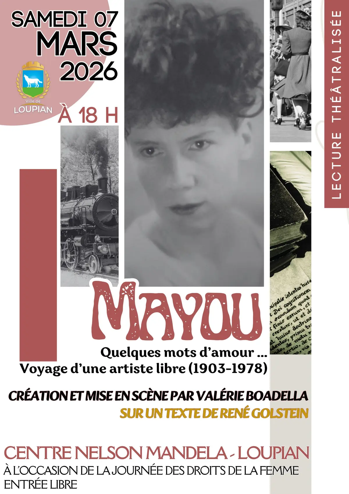 Lecture théâtralisée – Spectacle de Valérie BOADELLA