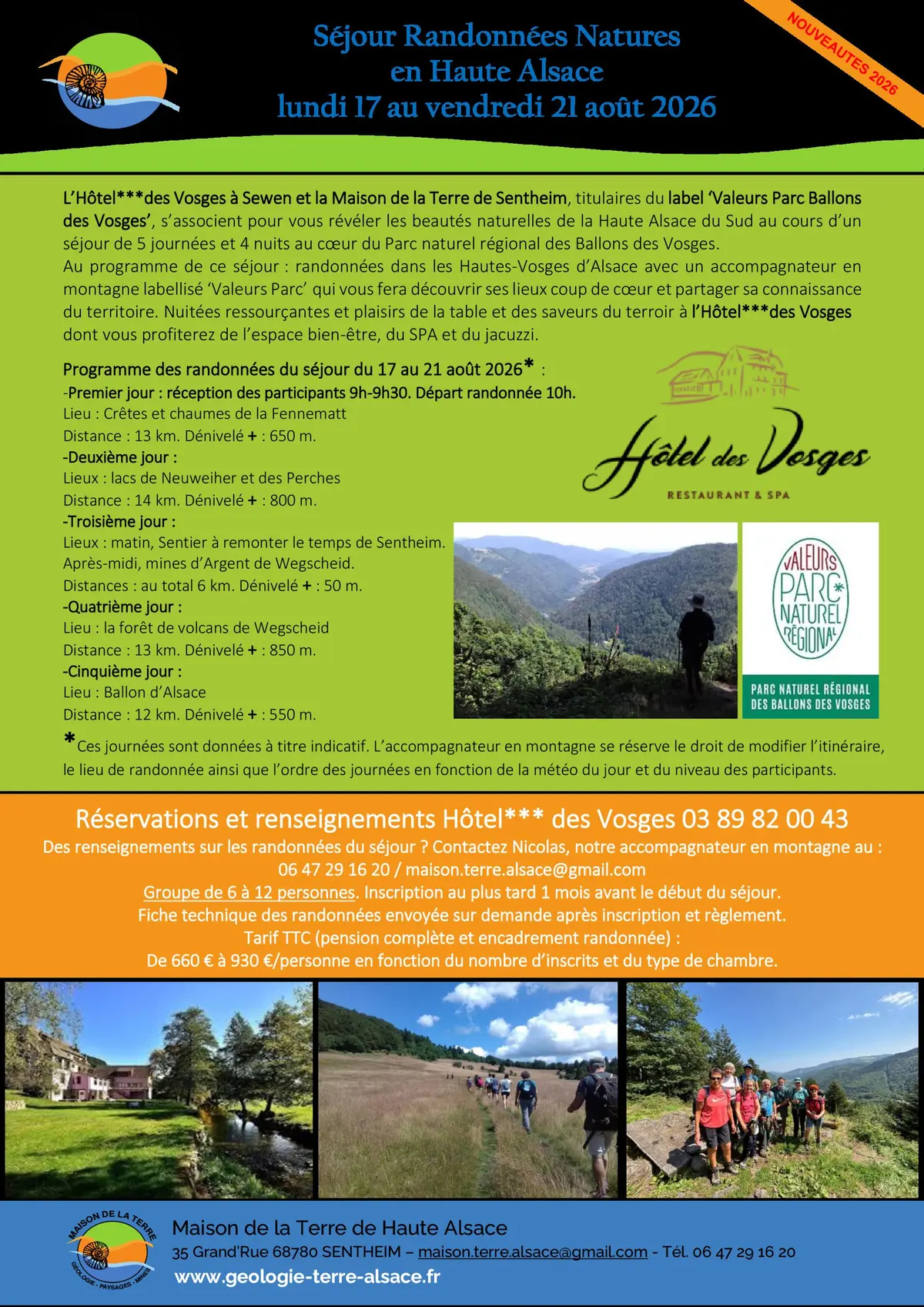 Séjour Randonnées Natures en Haute-Alsace