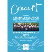 Concert de la chorale Alliance chœur d'Hommes de Mulhouse Samedi 22 Novembre .
