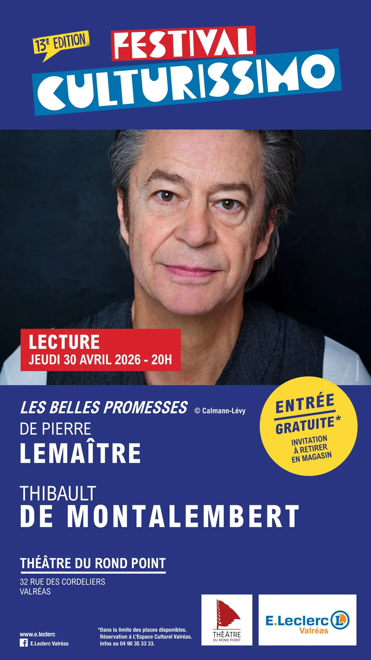 Festival Culturissimo - Lecture de Thibault de Montalembert
