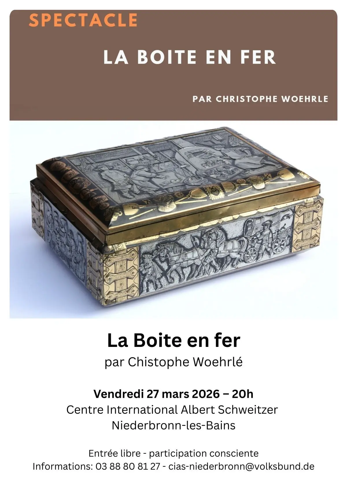 La Boite en fer - Spectacle de Chistophe Woehrlé