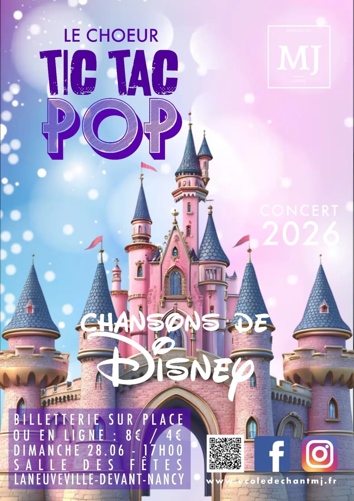 Choeur TIC TAC POP, chansons de DISNEY