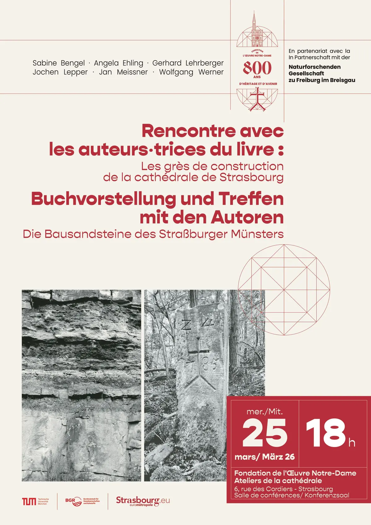 Rencontre d'auteurs : Les grès de construction de la cathédrale de Strasbourg