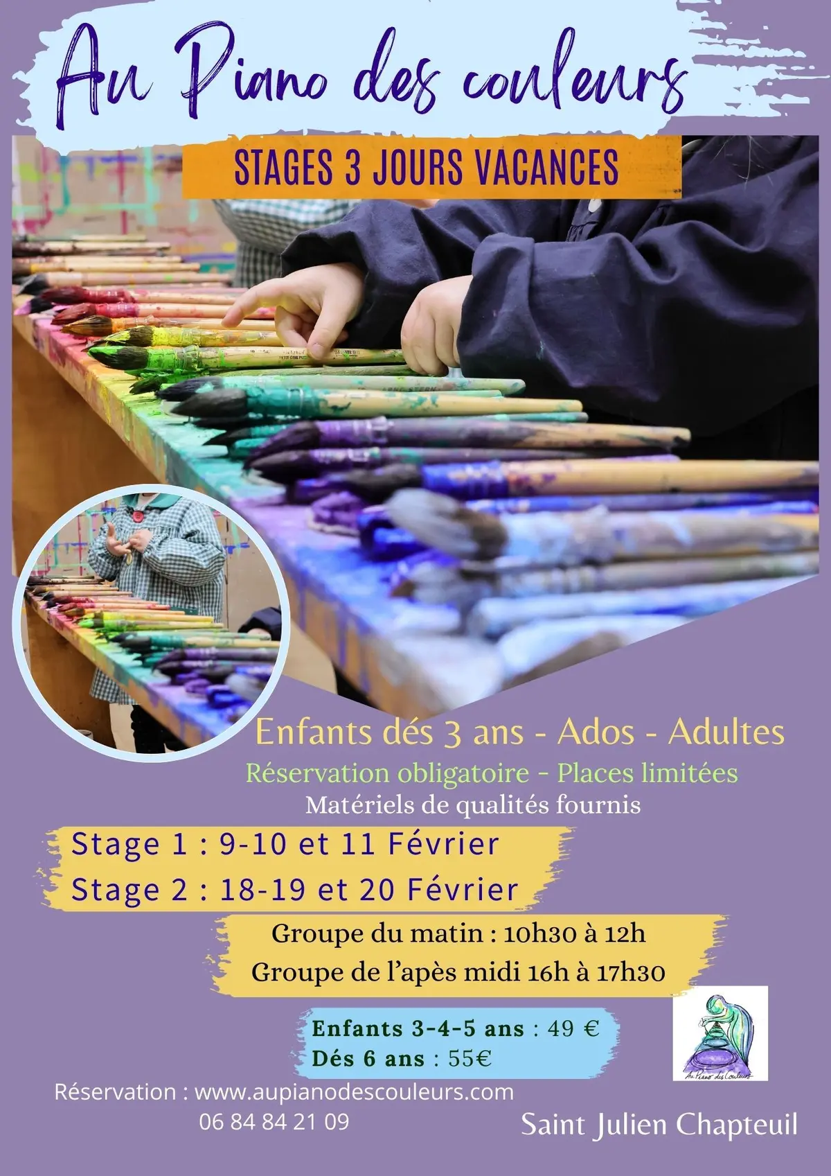 Stage Peinture Libre 3 Jours groupe après midi