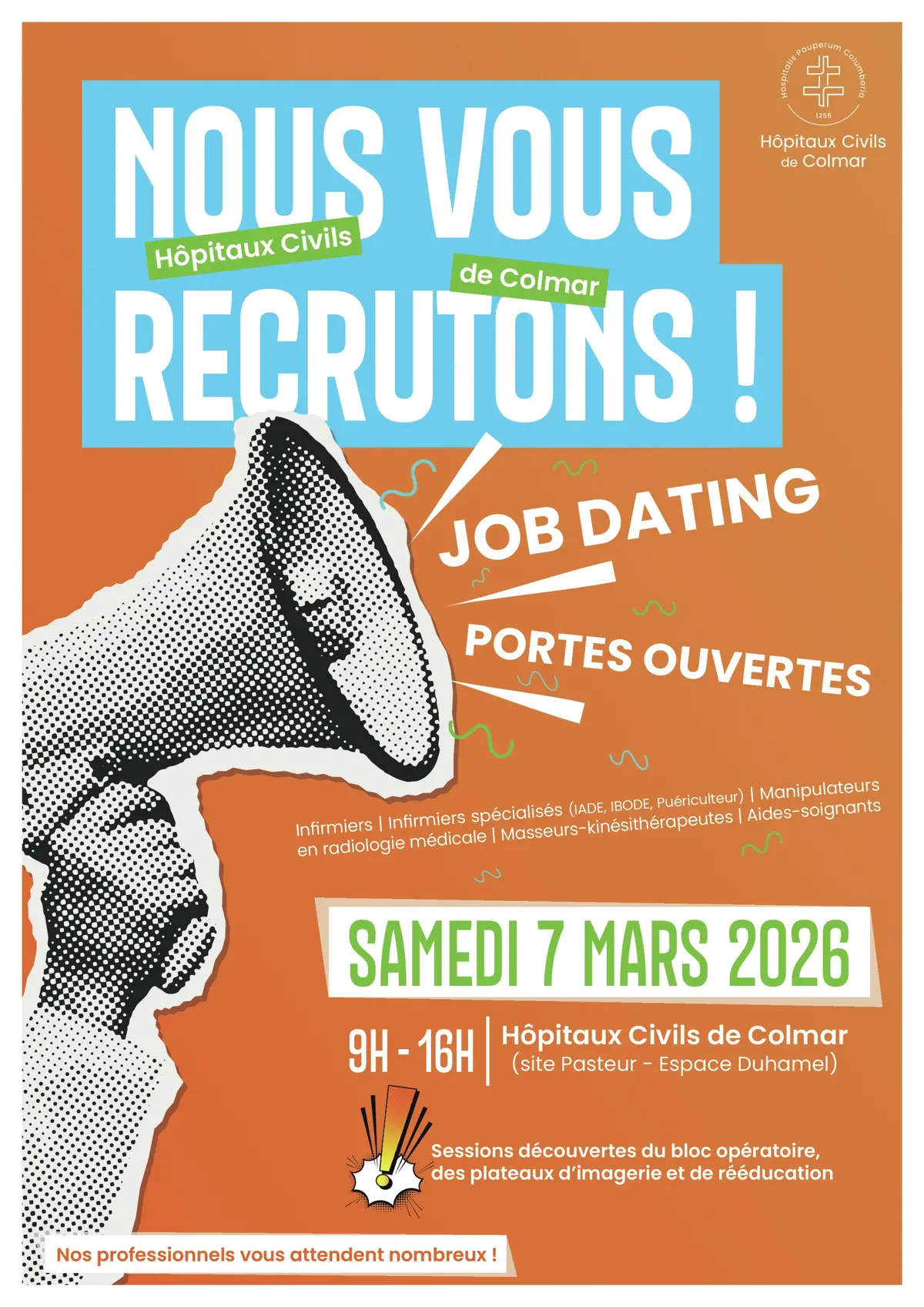 Job dating et portes ouvertes aux Hôpitaux Civils de Colmar