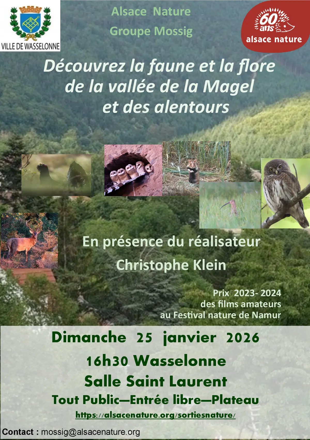 Ciné/débat La faune et la flore de la vallée de la Magel et des alentours