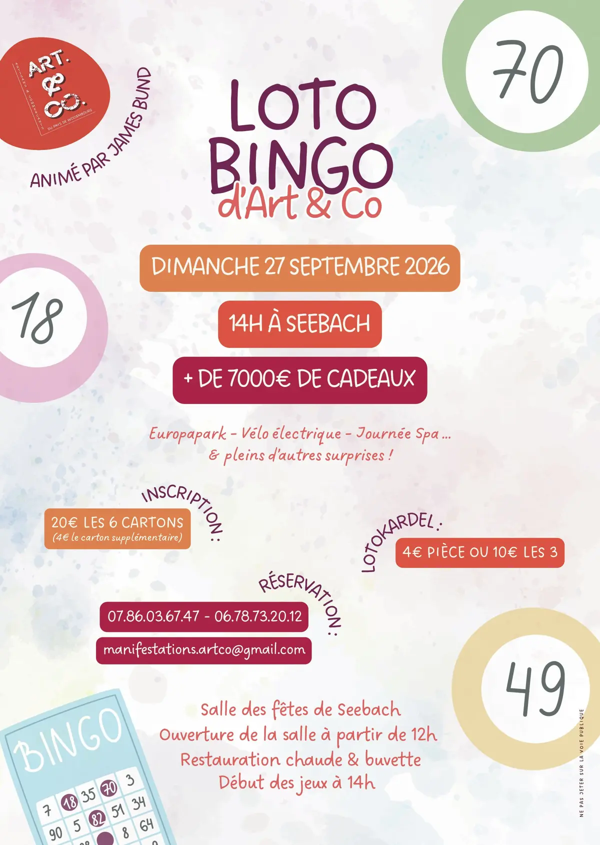 Loto Bingo animé par James Bund