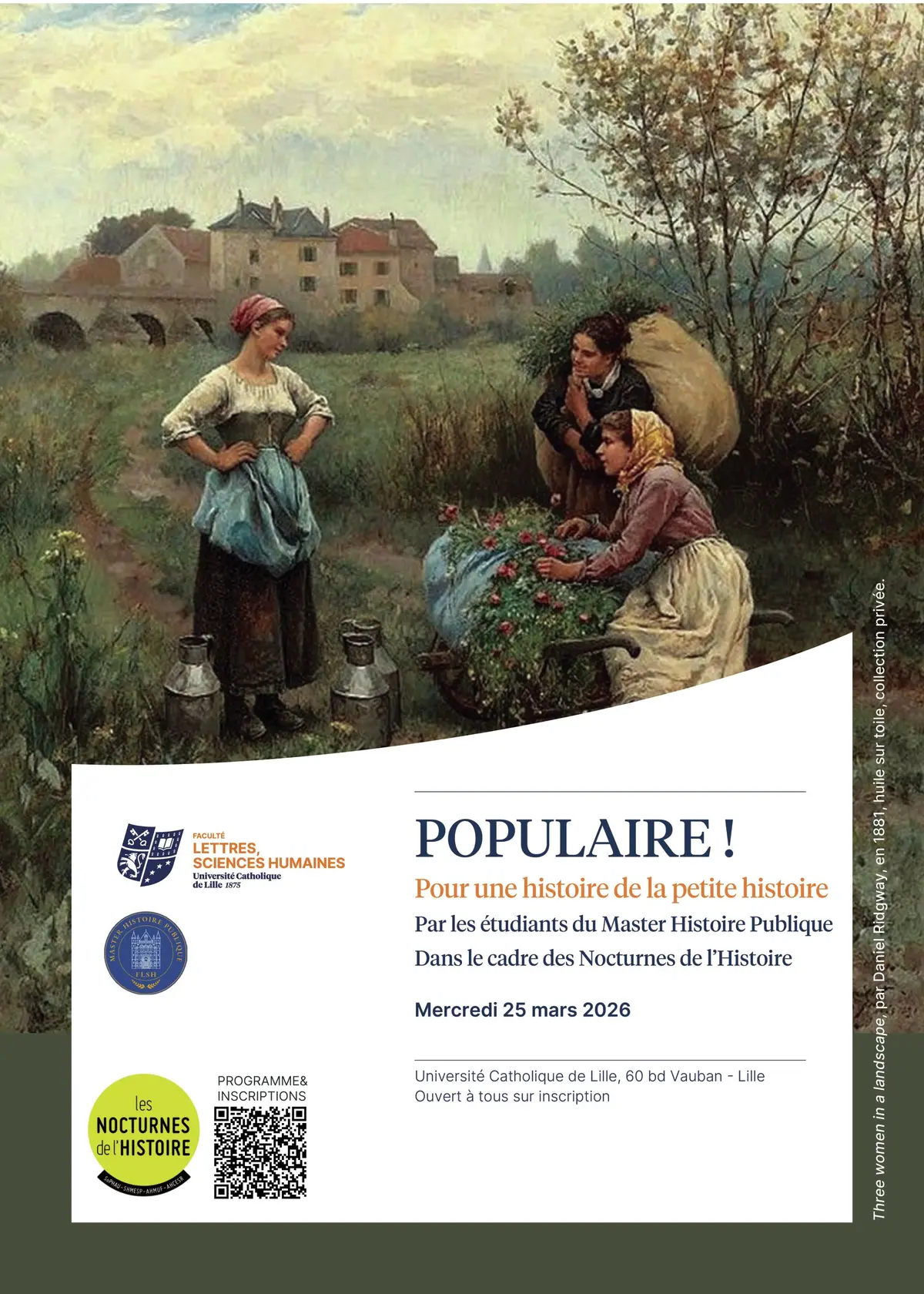 Populaire! Les Nocturnes de l'Histoire à la FLSH Lille 