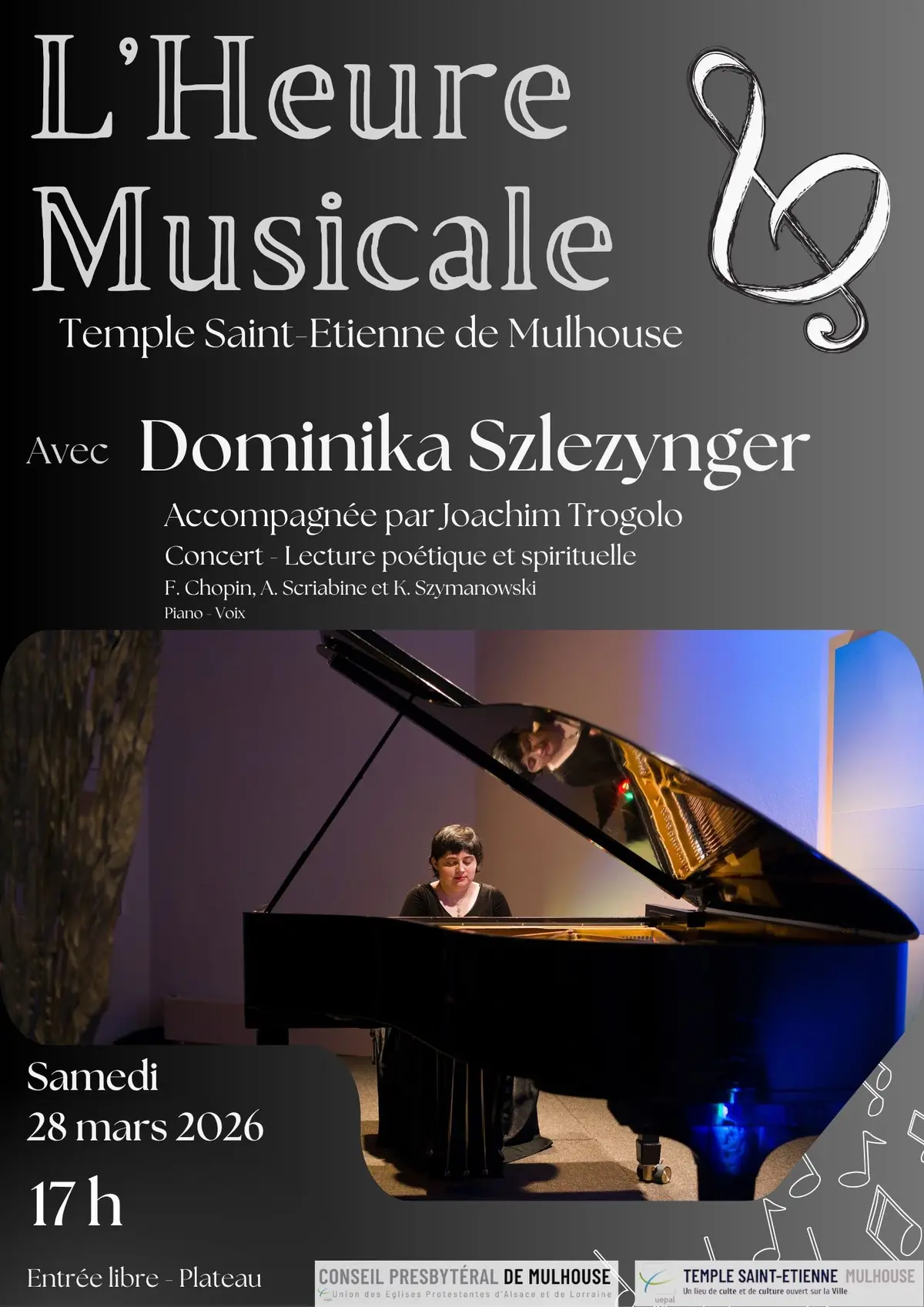 L'Heure Musicale : Concert - Lecture poétique et spirituelle (Piano-Voix)