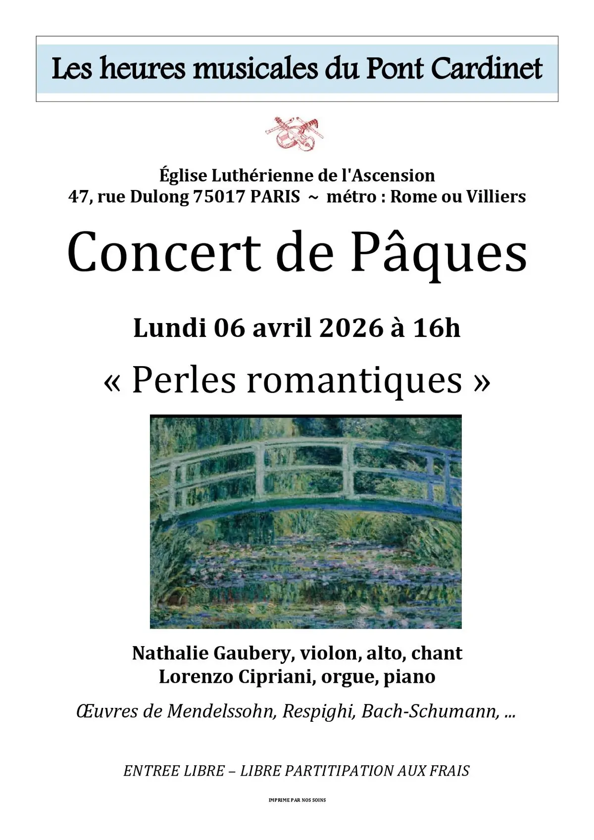 Perles romantique - Concert de Pâques