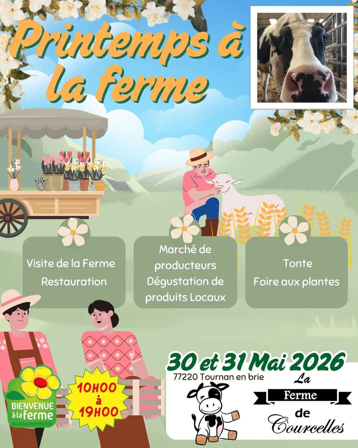 Printemps à la ferme de Courcelles (77) les 30 et 31 MAI 2026