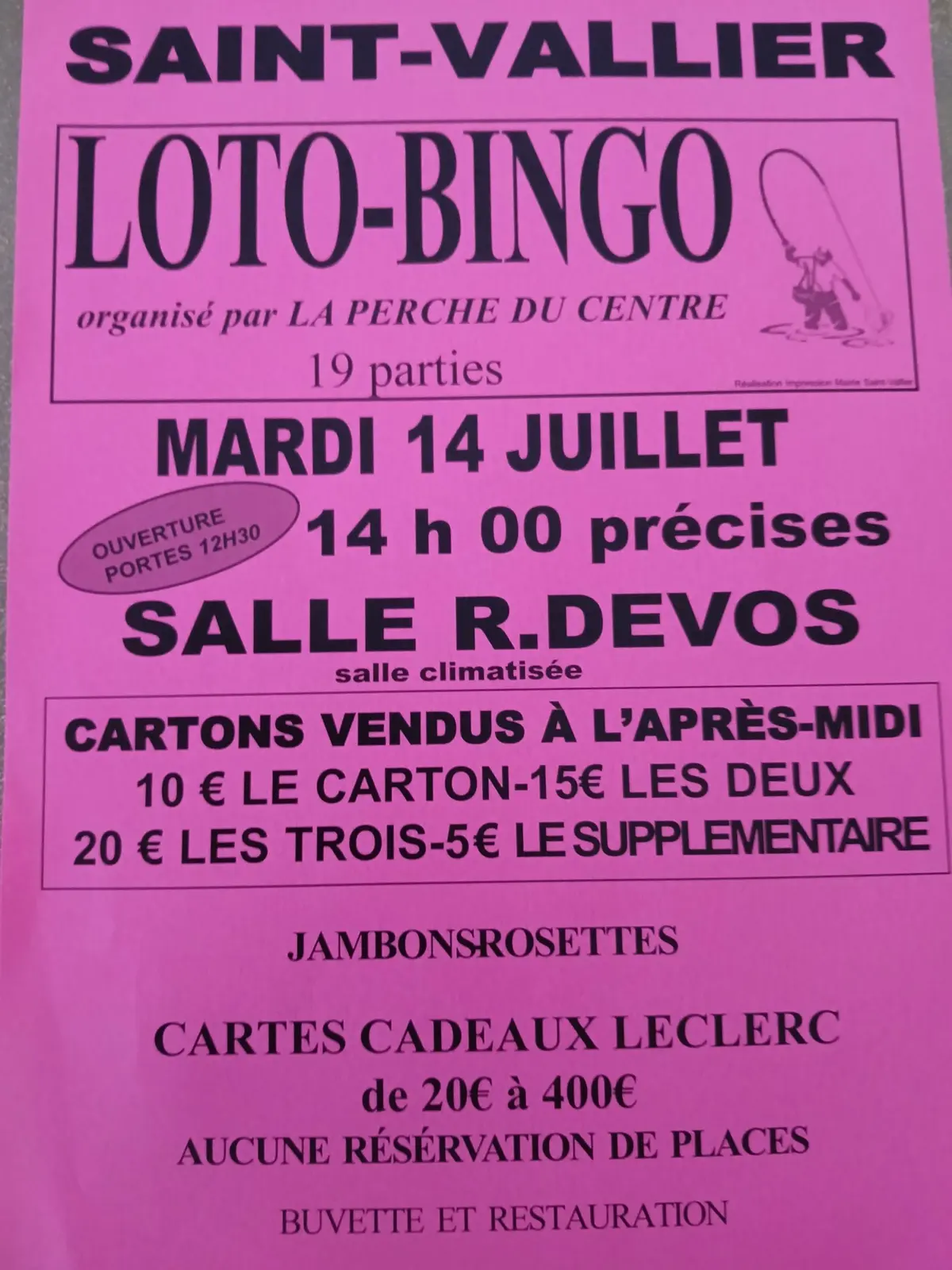 Loto Bingo La Perche du Centre de 71230 Saint Vallier