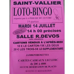 Loto Bingo La Perche du Centre de 71230 Saint Vallier