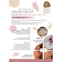 Atelier créatif Confection de boucles d'oreilles &copy; Domaine du HIRTZ