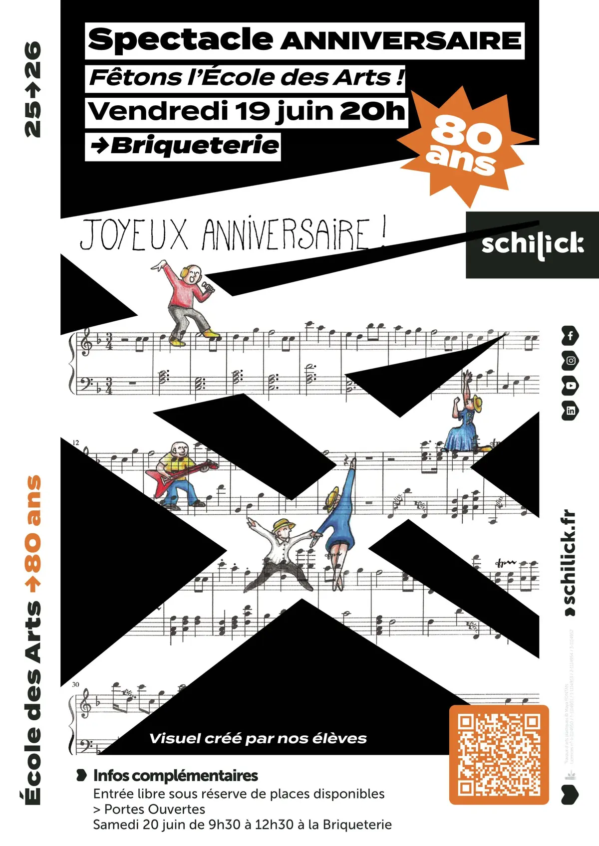 Spectacle anniversaire des 80 ans de l'École des Arts