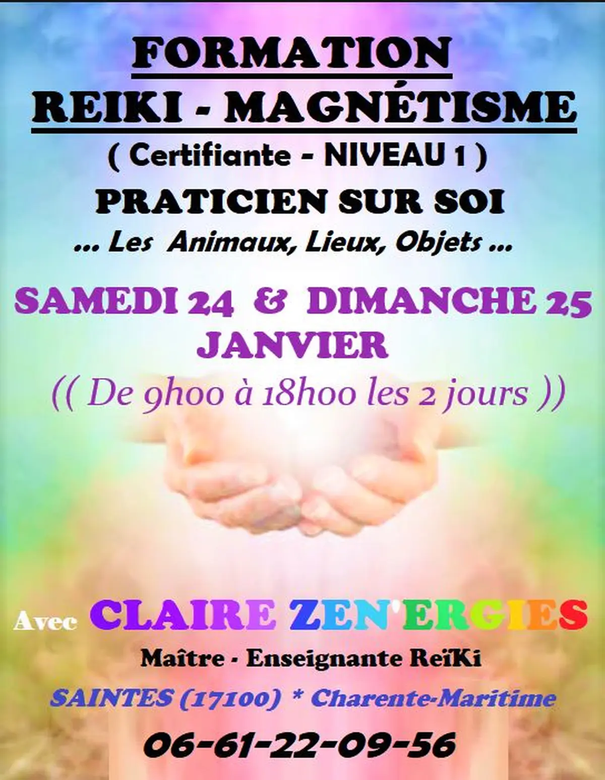 Formation certifiante Reiki  niveau 1 : Le magnétisme sur Soi, Animaux, Plantes … 