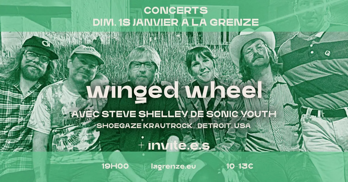 Winged Wheel en concert à La Grenze avec Steve Shelley, batteur de Sonic Youth