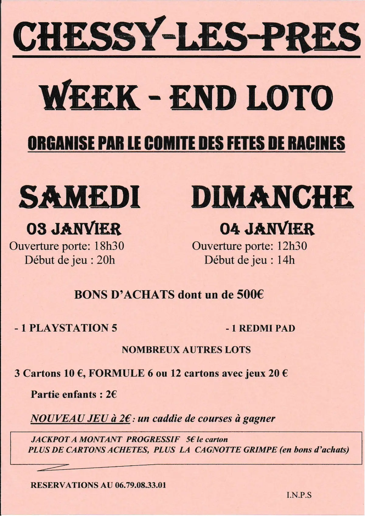 Loto du comité des fêtes de Racines