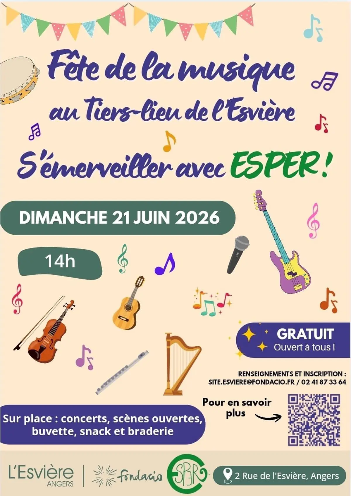 Fête de la musique au Tiers-lieu de l'Esvière à Angers