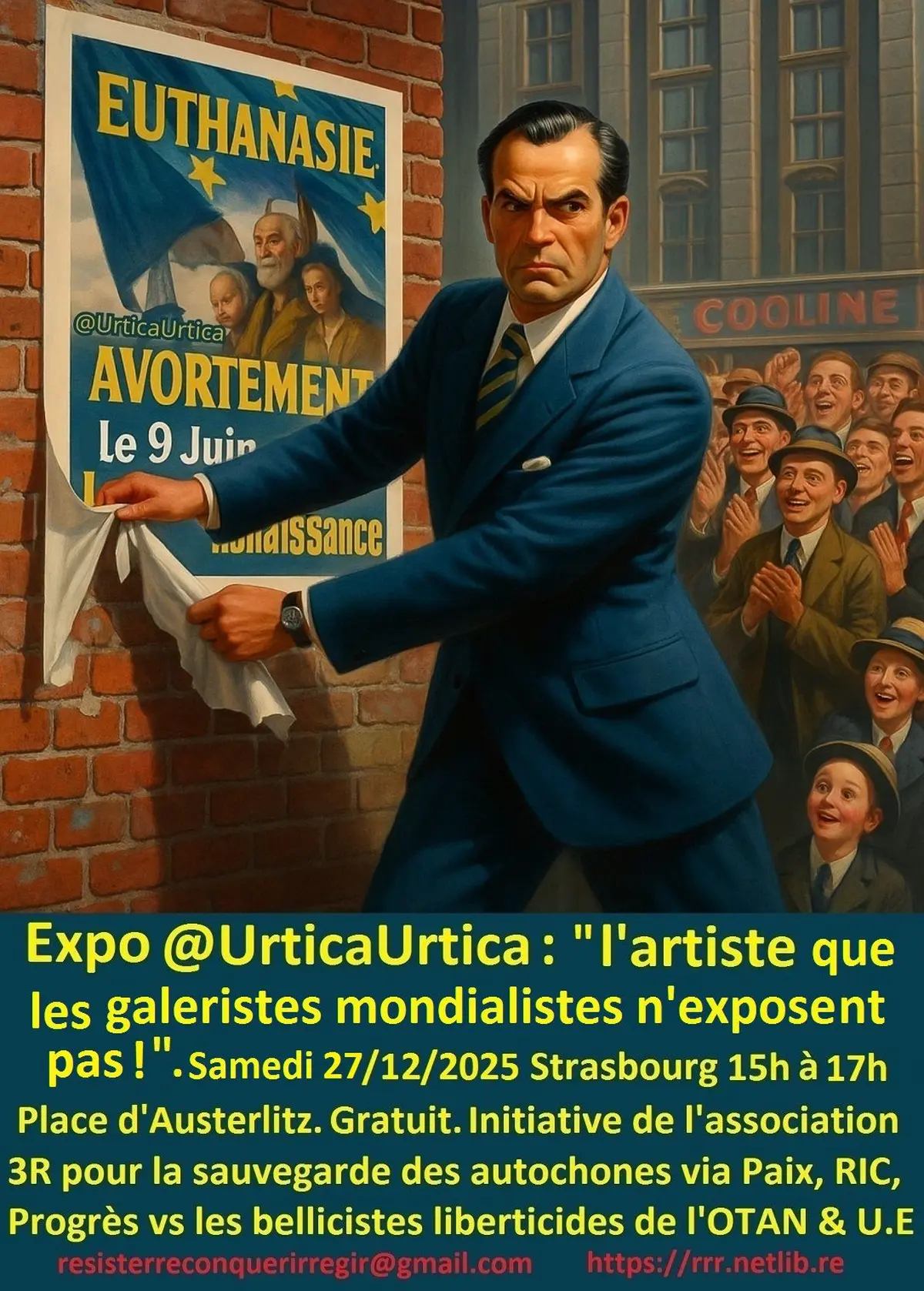 Expo @UrticaUrtica: L’artiste que les galeristes mondialistes n’exposent pas   