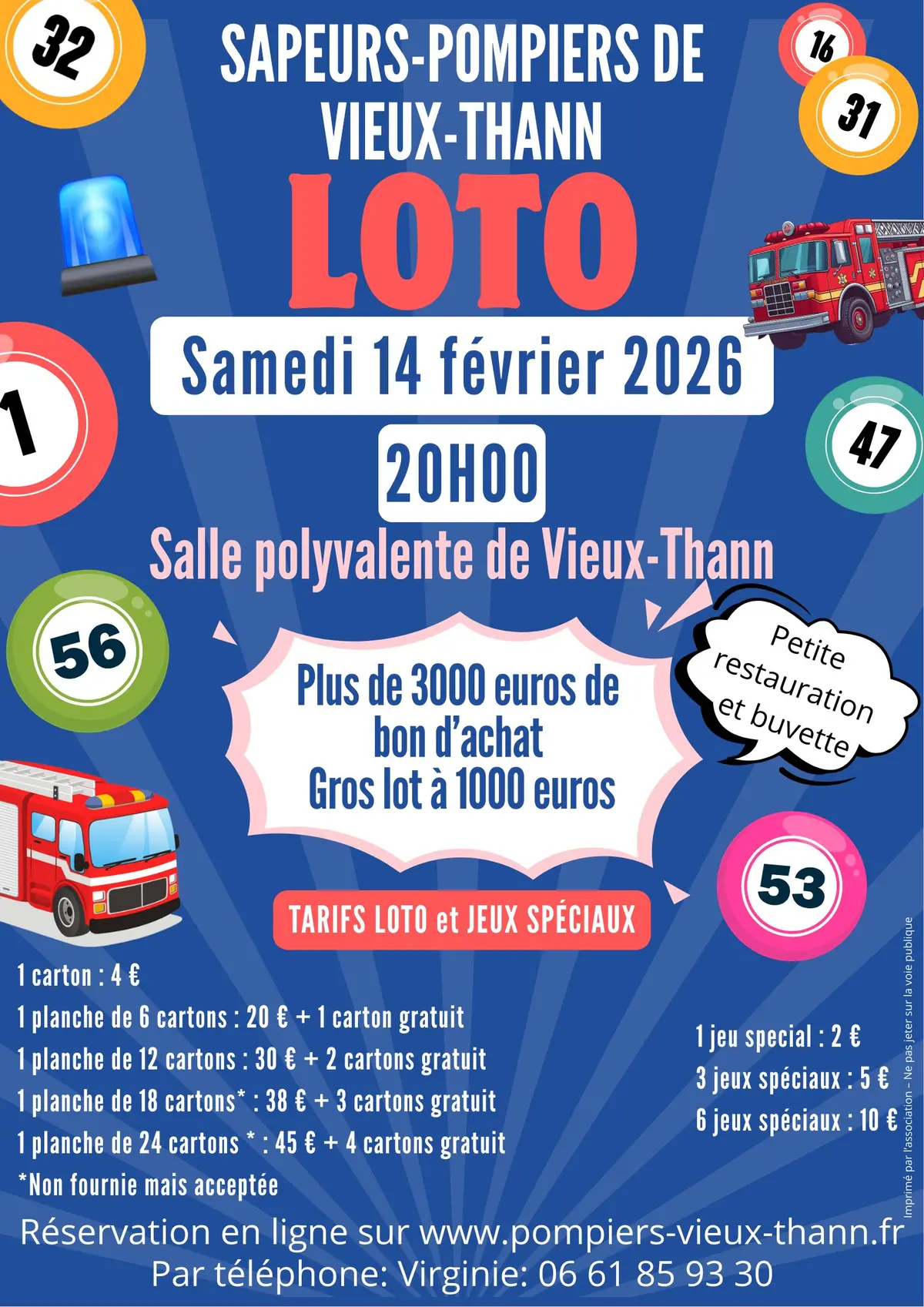 Loto des Sapeurs-Pompiers de Vieux-Thann