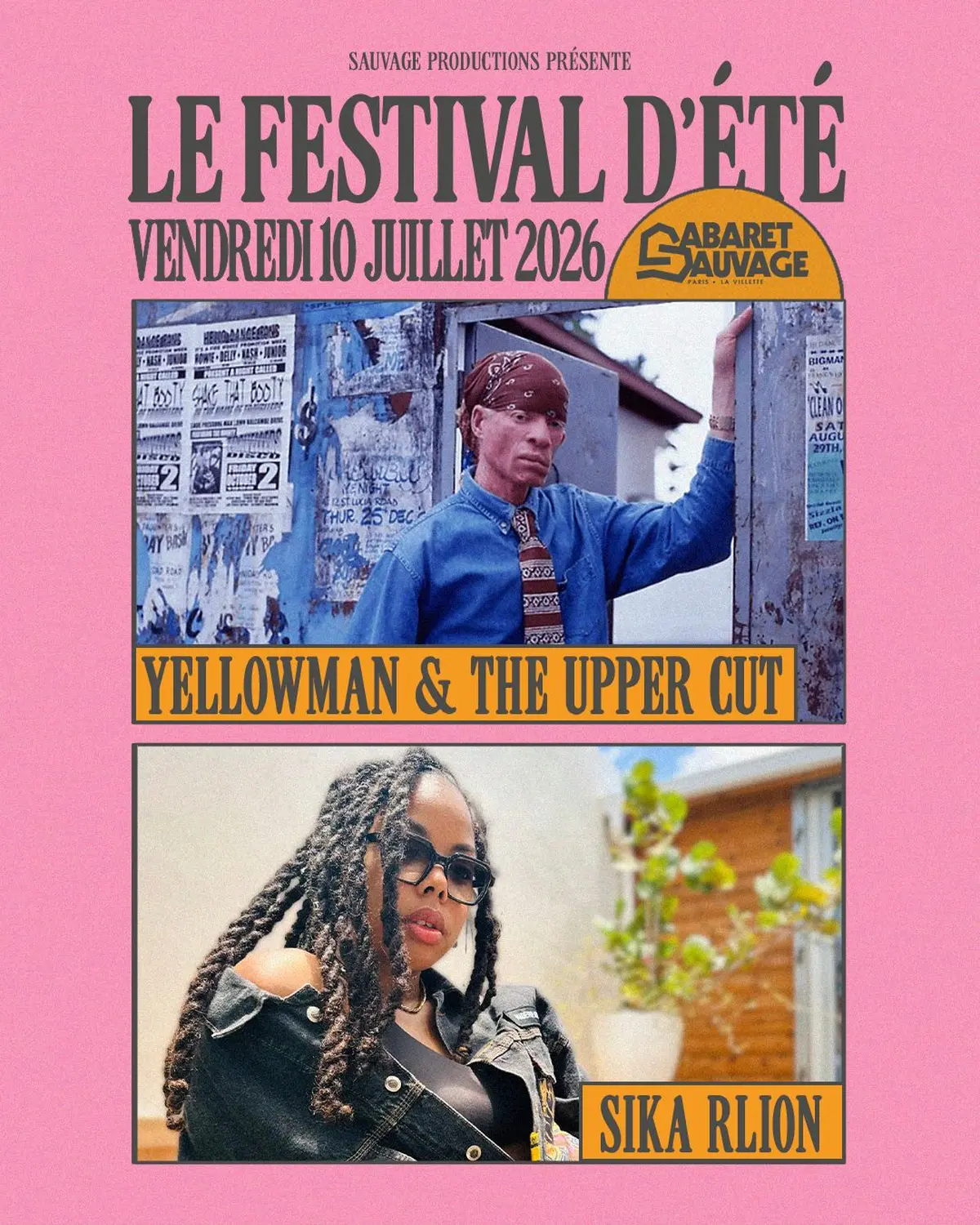 Festival d’Été du Cabaret Sauvage • Yellowman & The Upper Cut I Sika Rlion