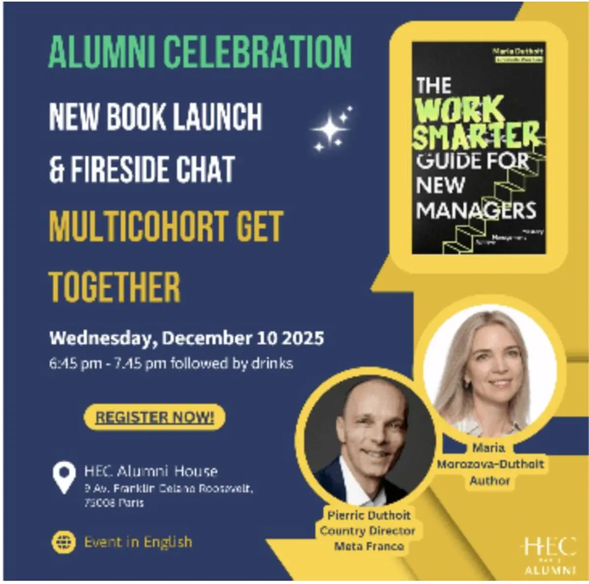 Célébration des anciens d'HEC : lancement du livre de Maria Morozova-Duthoit