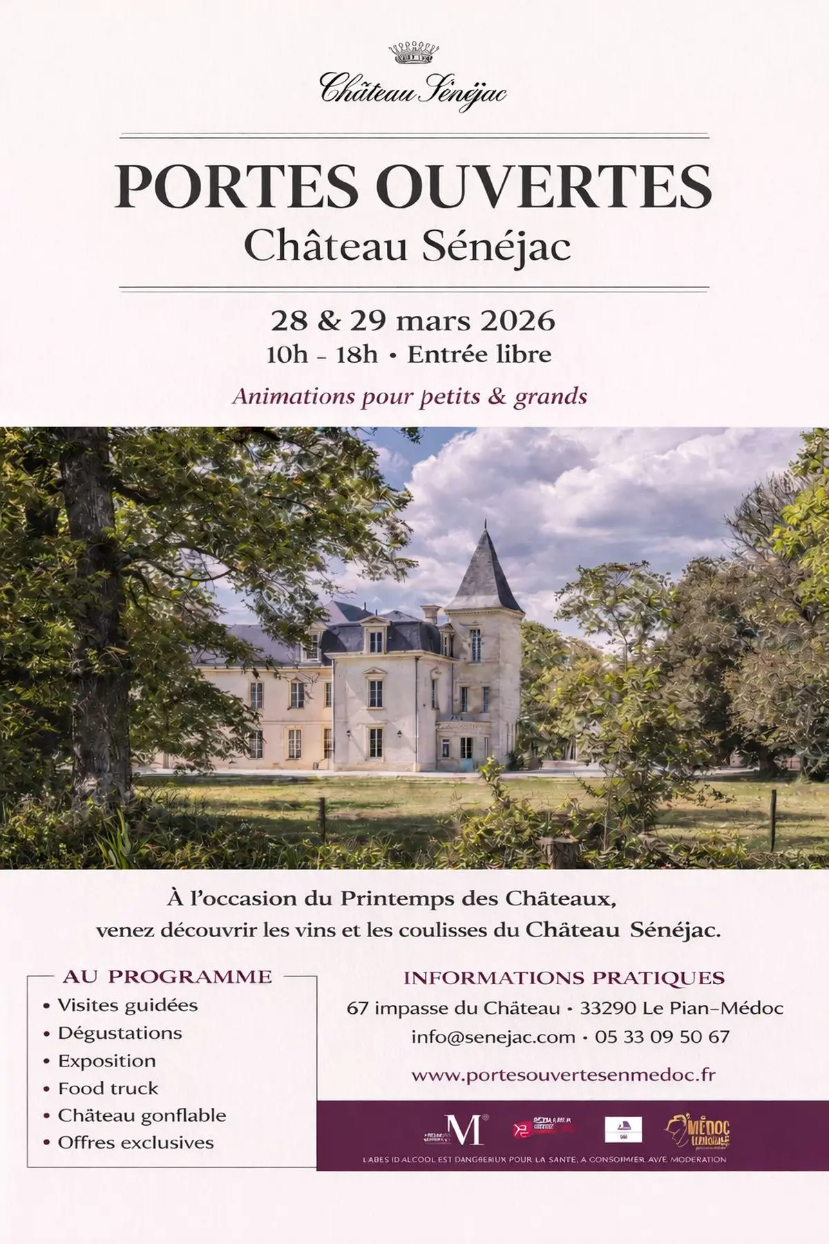 Sénéjac vous ouvre ses portes 