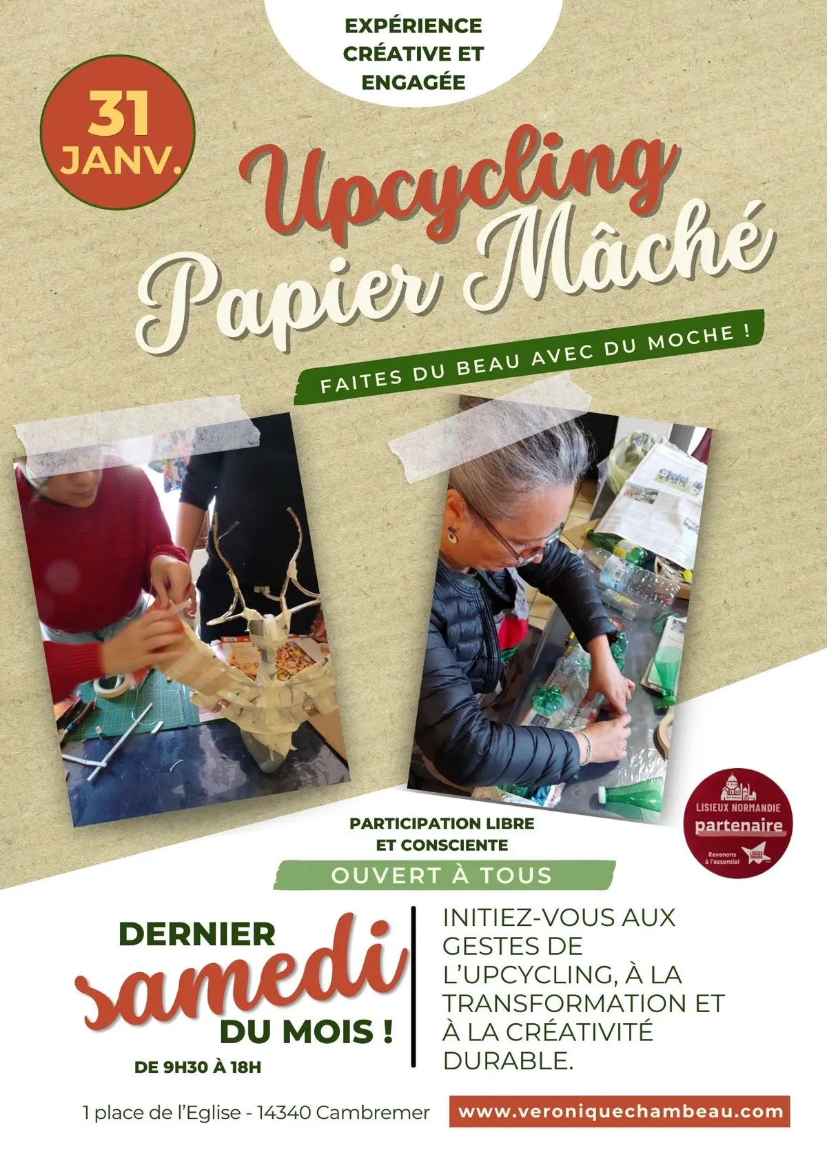 Les Samedis Durables : sensibilisation à l’Upcycling et au Papier Mâché 