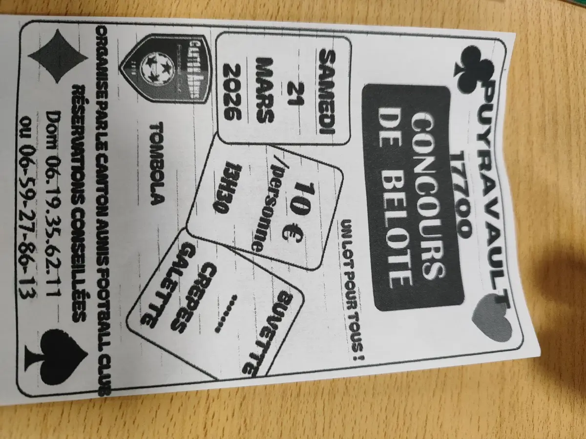 Concours belote Puyravault 17700