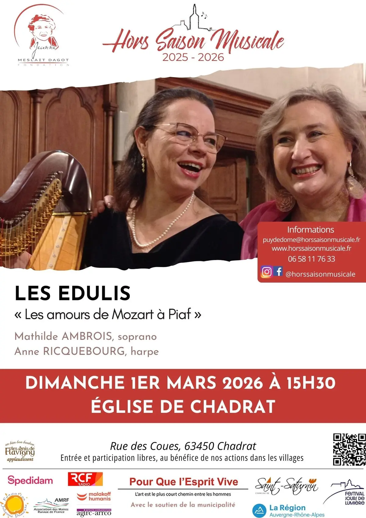 Concert Les Edulis à Chadrat Saint Saturnin (63) 