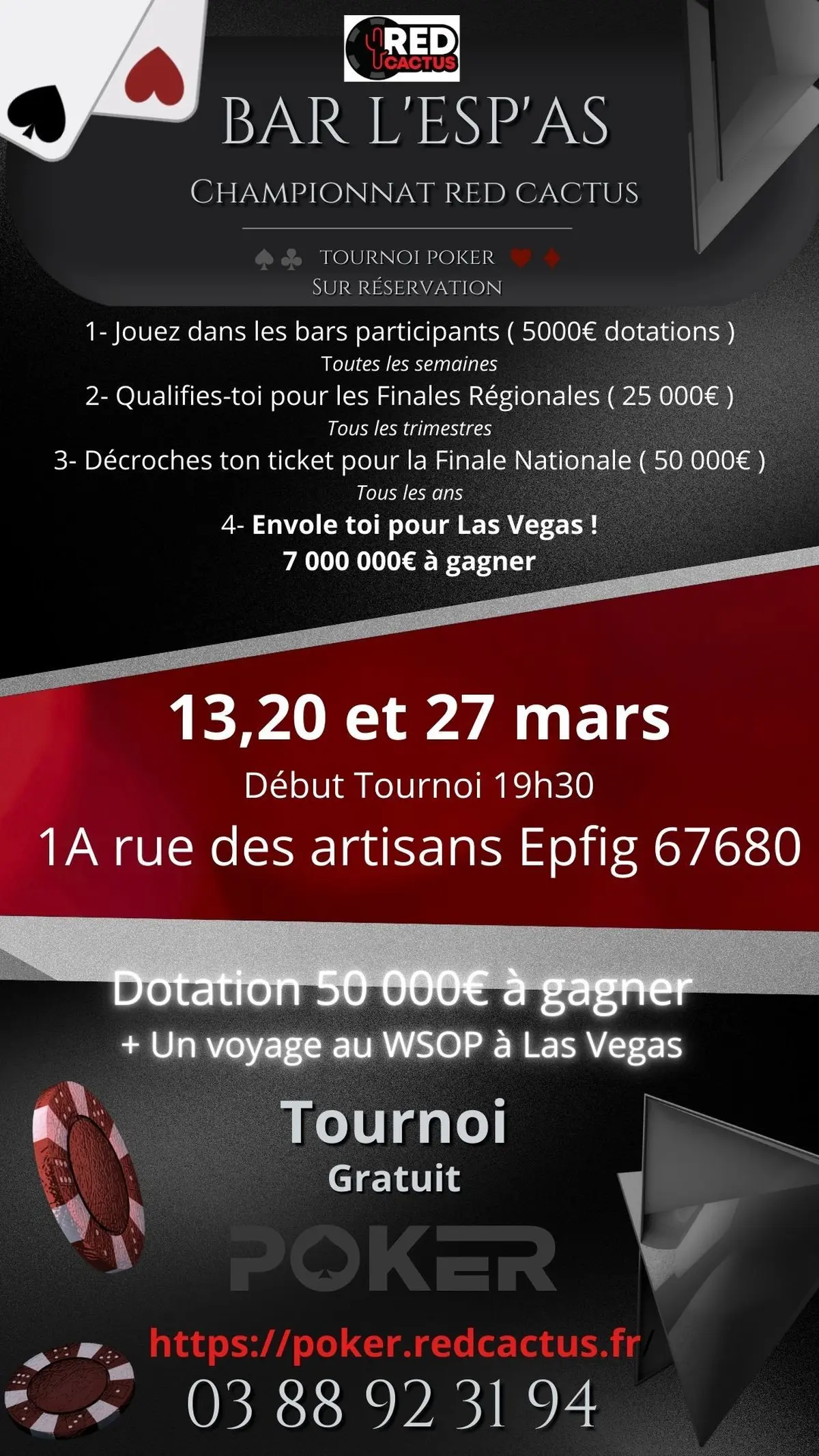 Tournoi de poker Red Cactus