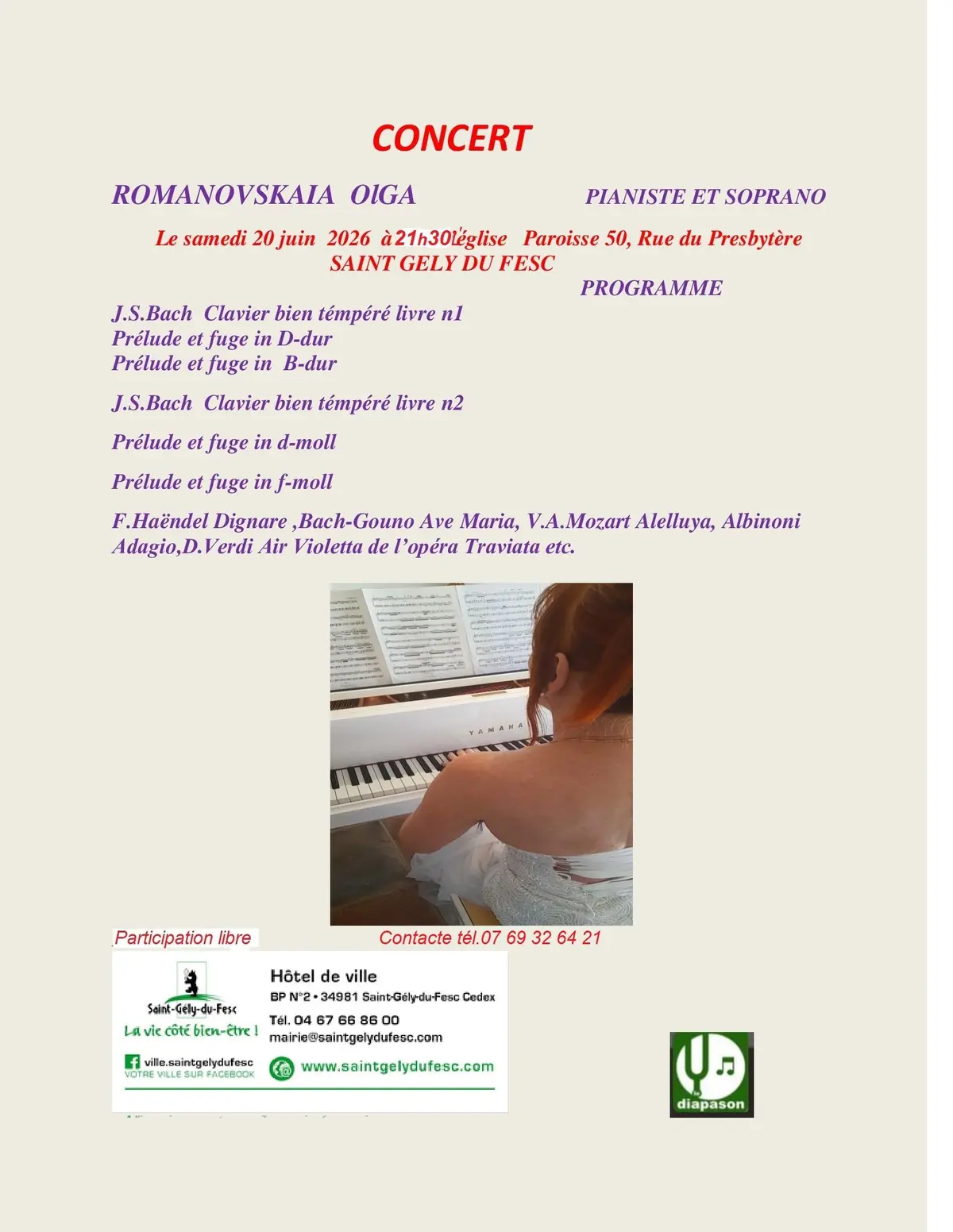 Concert piano et chant