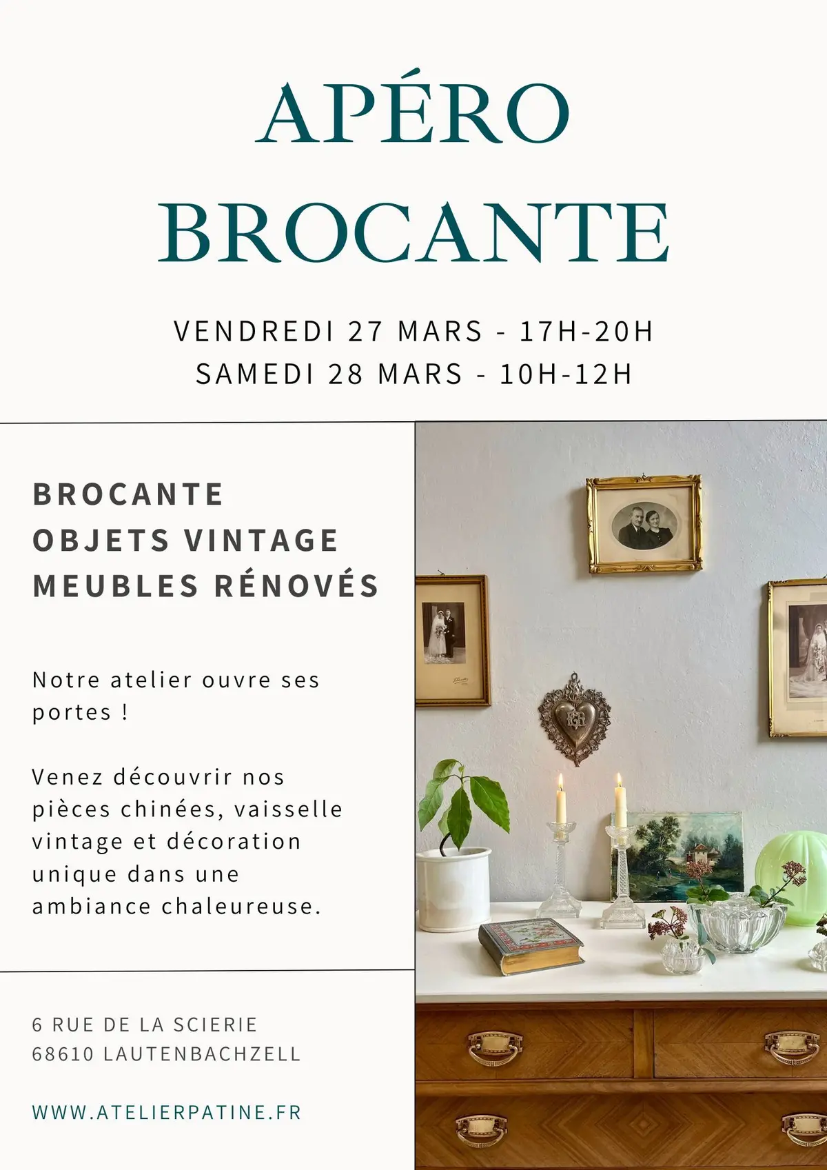 Brocante à l'atelier