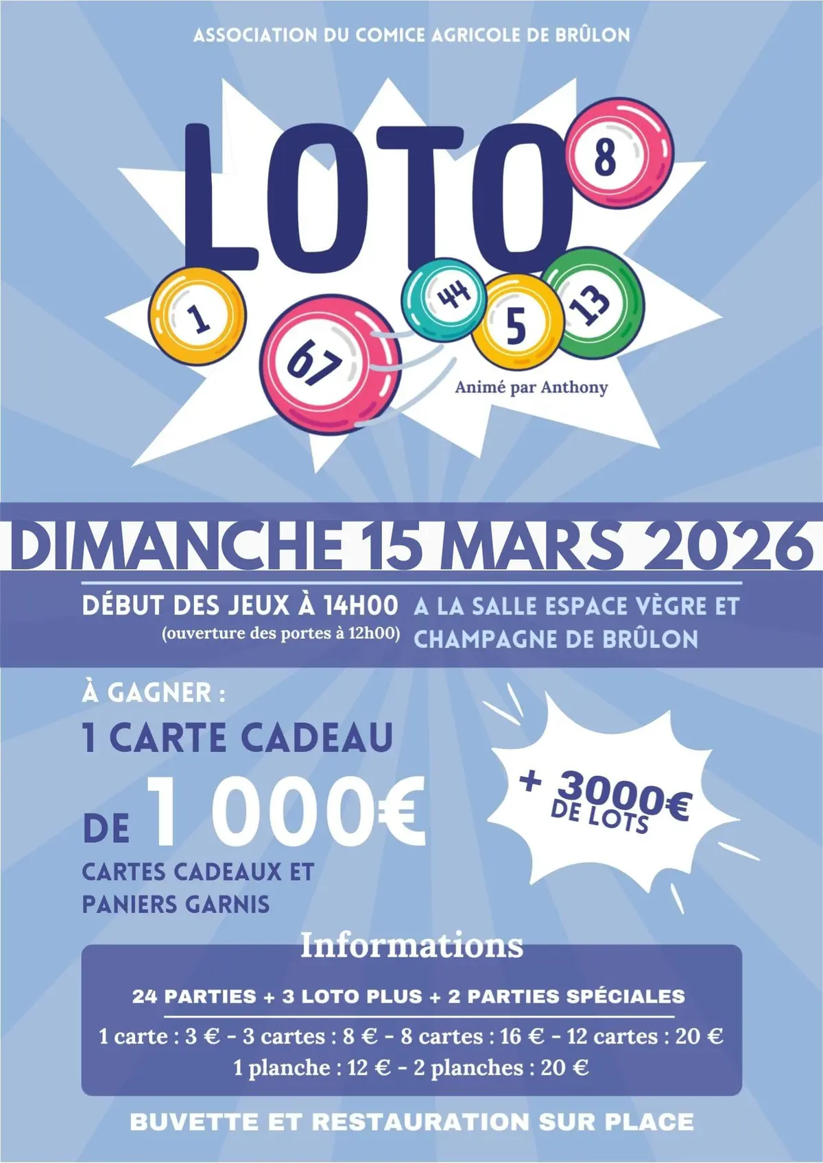 Votre Grand LOTO de BRÛLON (72)