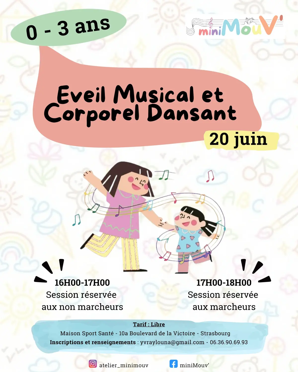 Atelier d'éveil musical & corporel dansants