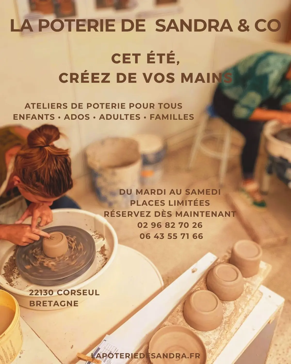 Atelier poterie été 2026